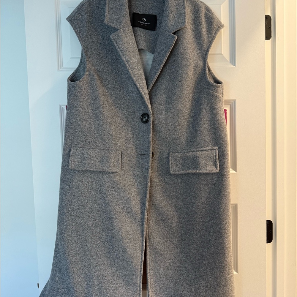 Gray Sleeveless Coat